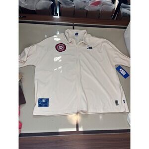 1213 NBA National Basketball Association Mesh Zip Up Warm Up Shirt Cream XL NWT